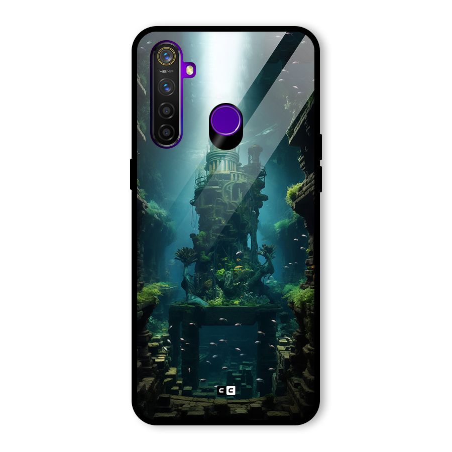 World Under Water Glass Back Case for Realme 5 Pro