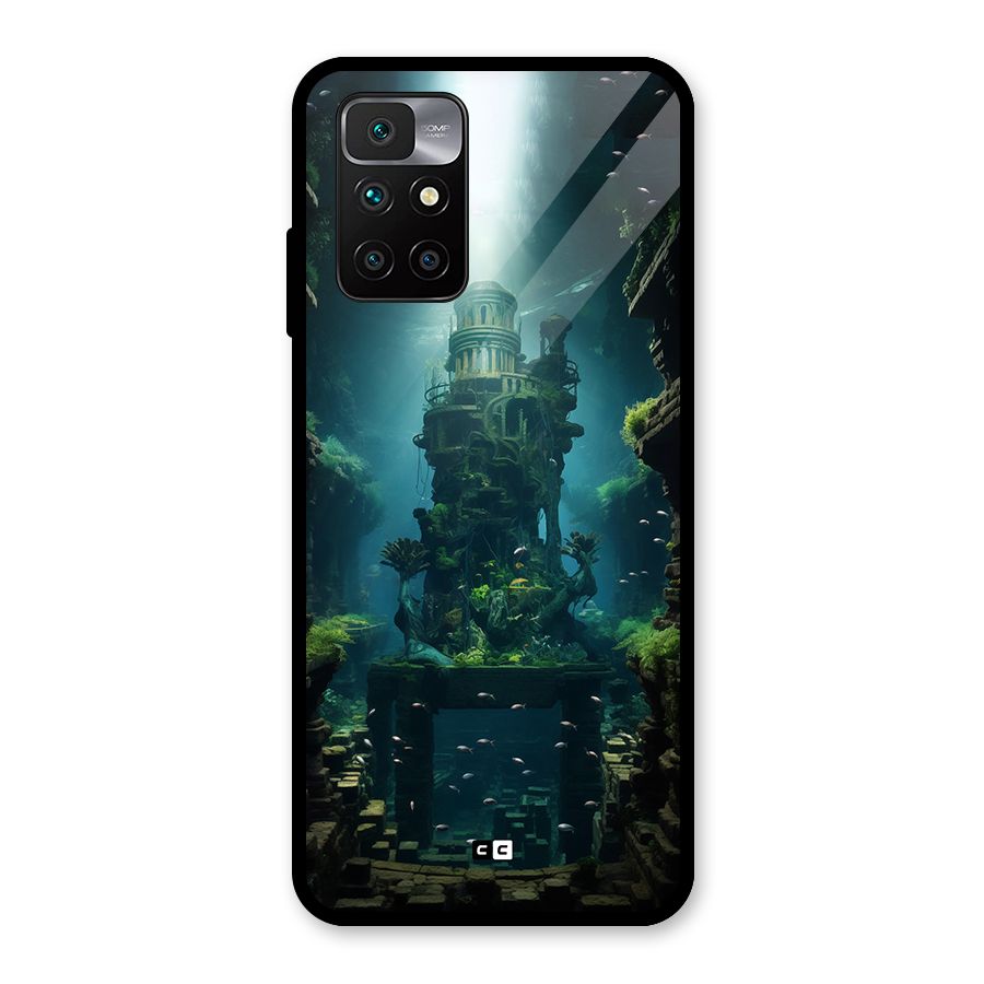 World Under Water Glass Back Case for Redmi 10 Prime