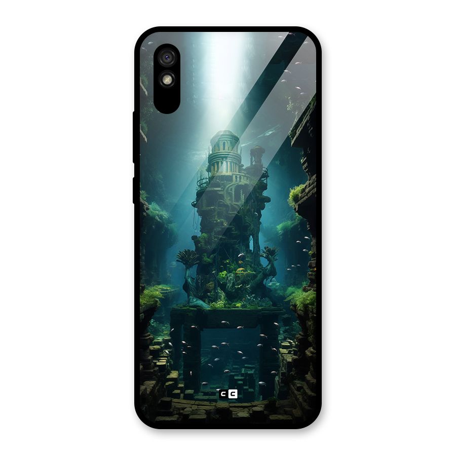 World Under Water Glass Back Case for Redmi 9A