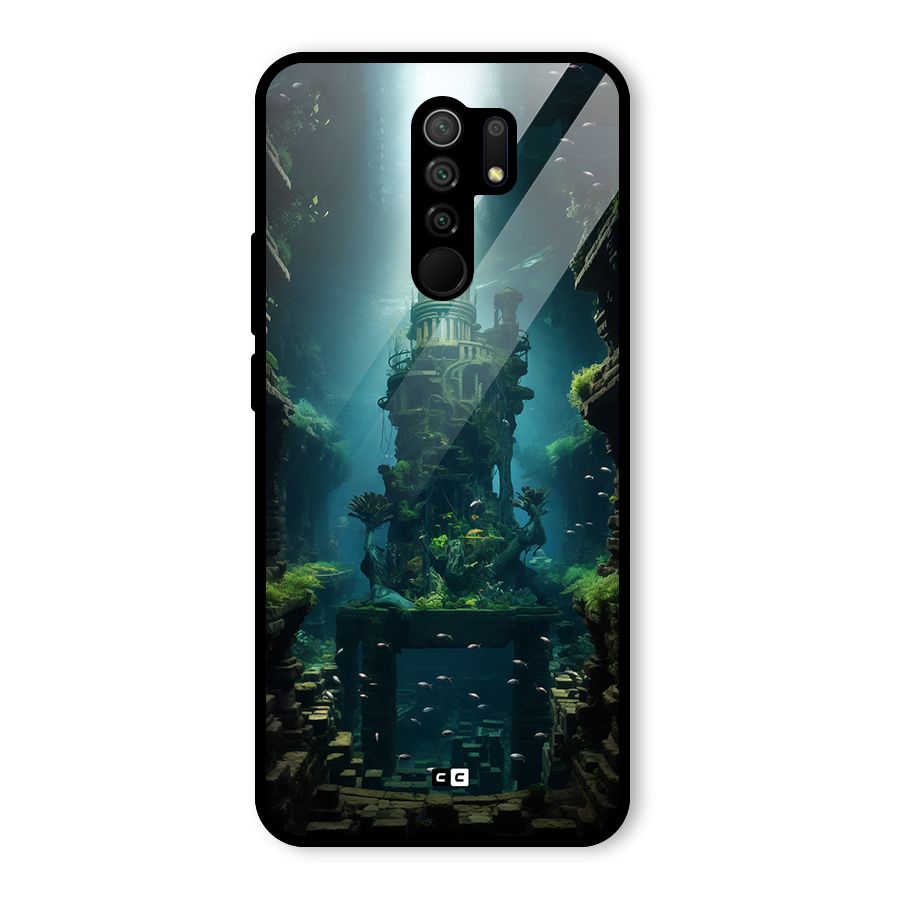 World Under Water Glass Back Case for Redmi 9 Prime