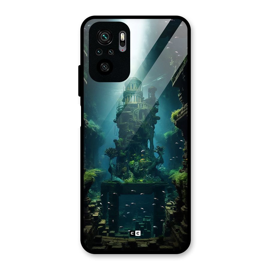 World Under Water Glass Back Case for Redmi Note 10S