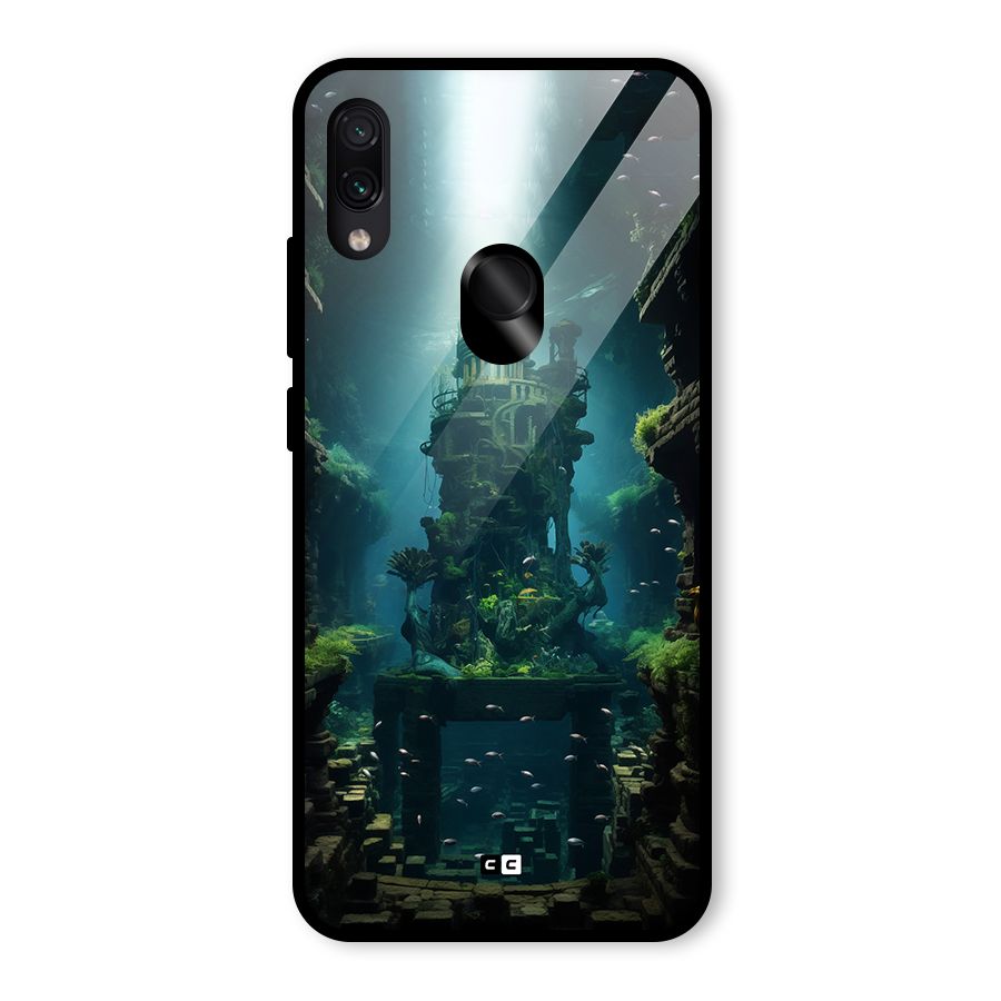 World Under Water Glass Back Case for Redmi Note 7