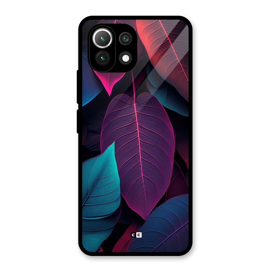 Wow Leaves Glass Back Case for Mi 11 Lite