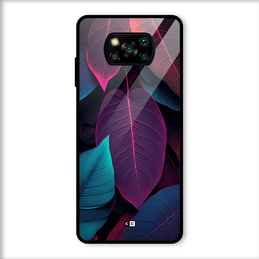 Wow Leaves Glass Back Case for Poco X3