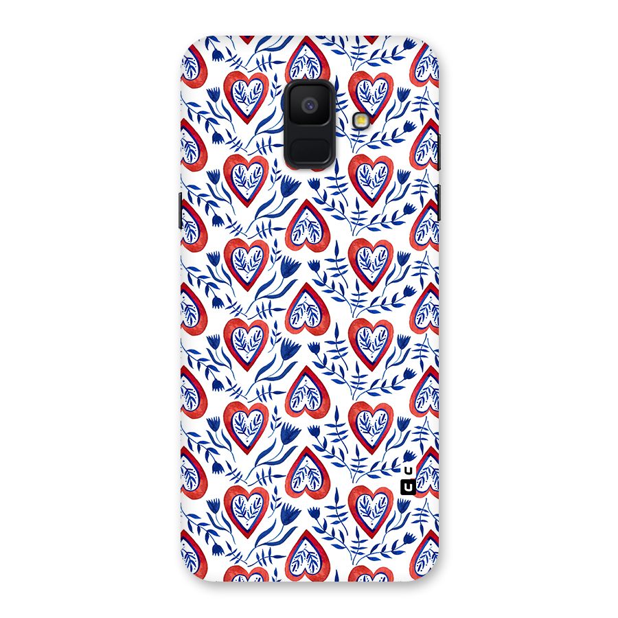 Wrapping Hearts Pattern Back Case for Galaxy A6 (2018)