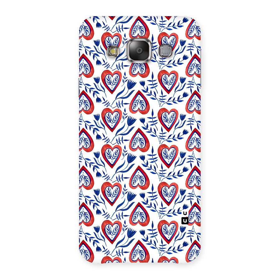 Wrapping Hearts Pattern Back Case for Galaxy E7