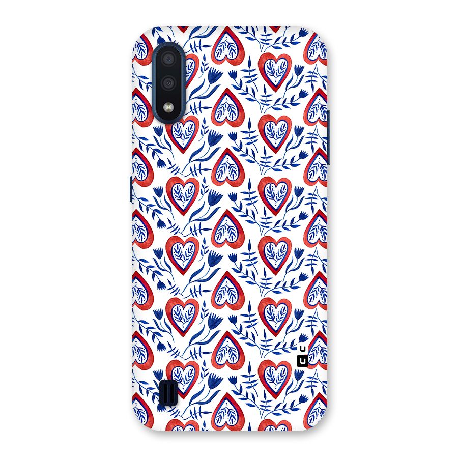 Wrapping Hearts Pattern Back Case for Galaxy M01