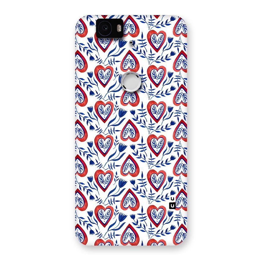 Wrapping Hearts Pattern Back Case for Google Nexus-6P