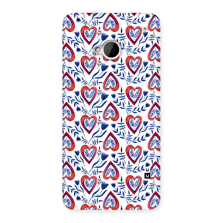 Wrapping Hearts Pattern Back Case for HTC One M7