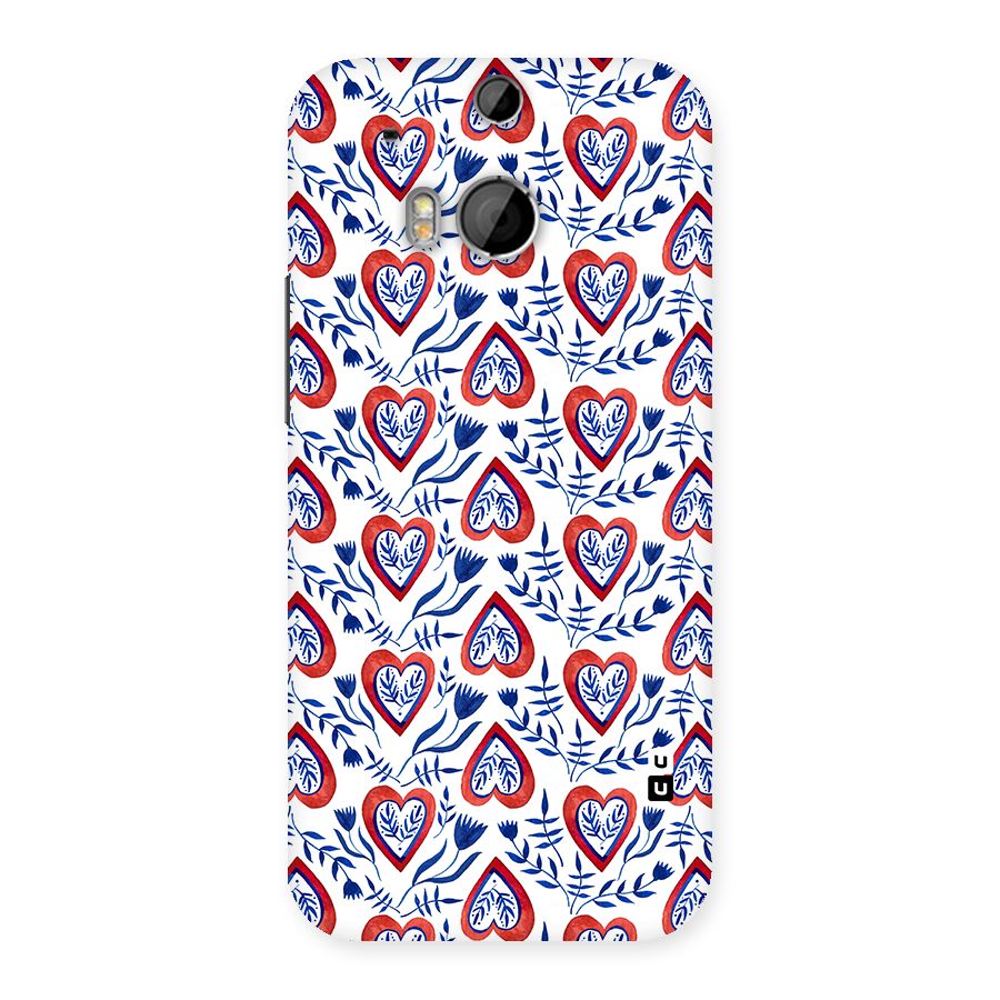 Wrapping Hearts Pattern Back Case for HTC One M8