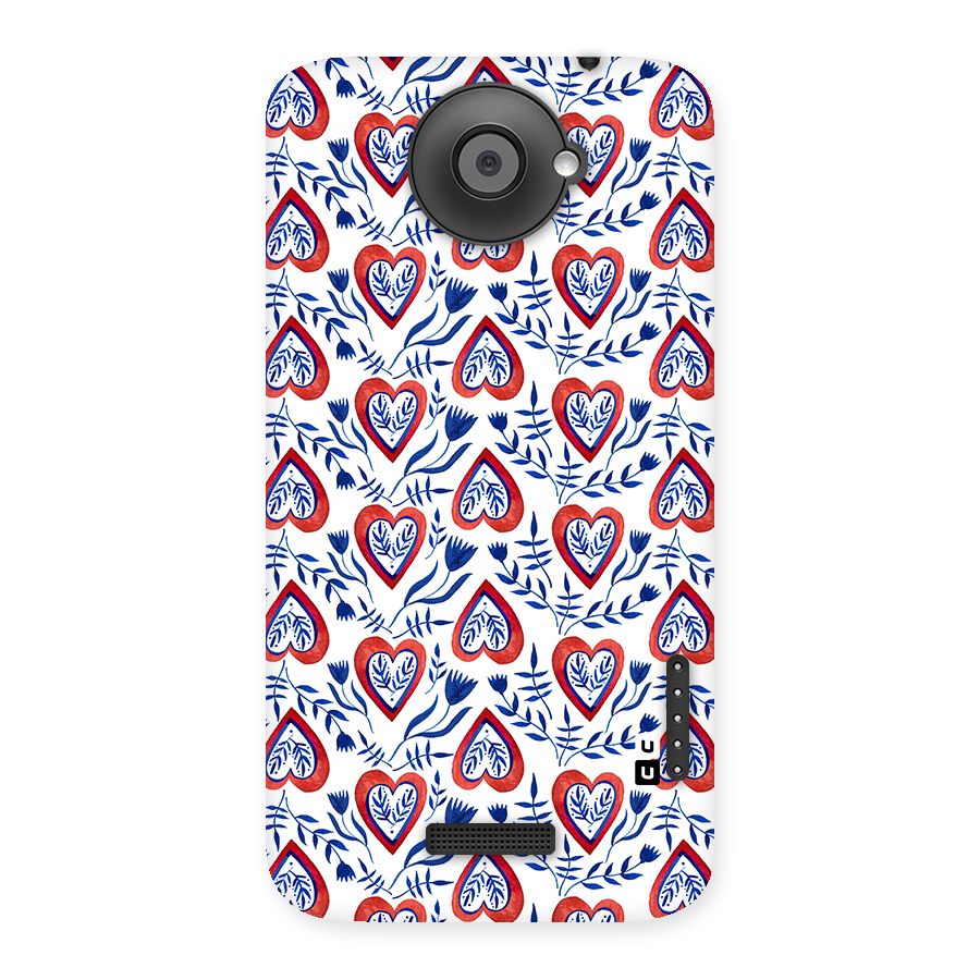 Wrapping Hearts Pattern Back Case for HTC One X