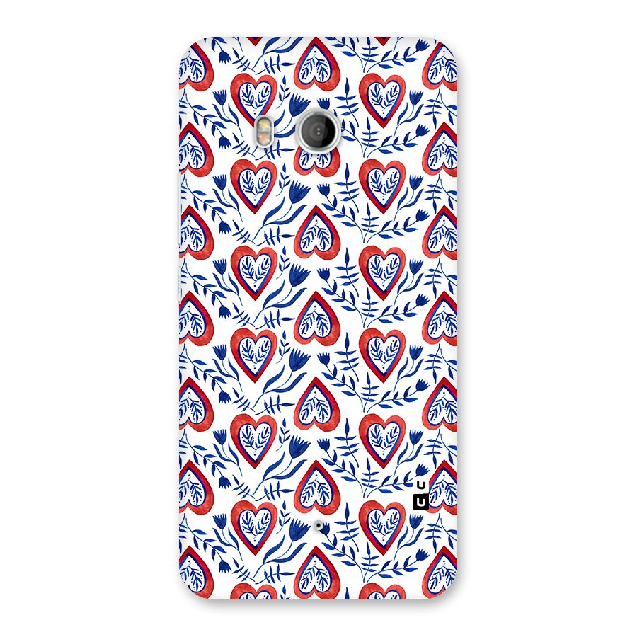 Wrapping Hearts Pattern Back Case for HTC U11