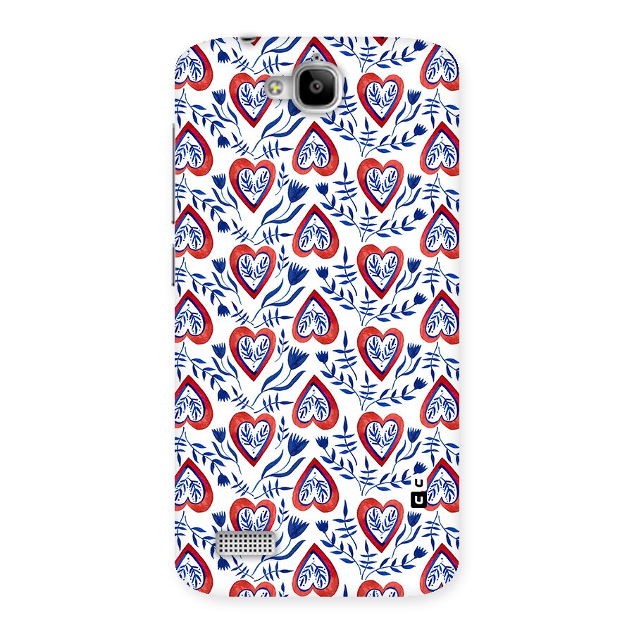 Wrapping Hearts Pattern Back Case for Honor Holly
