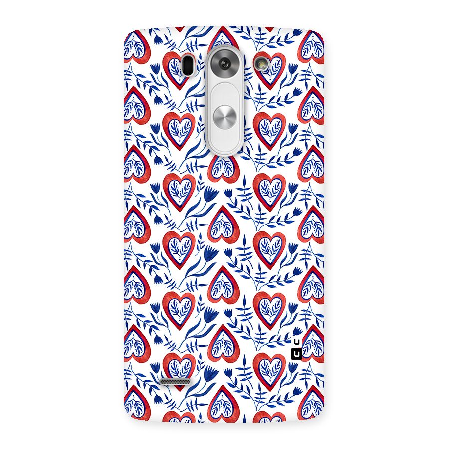 Wrapping Hearts Pattern Back Case for LG G3 Beat
