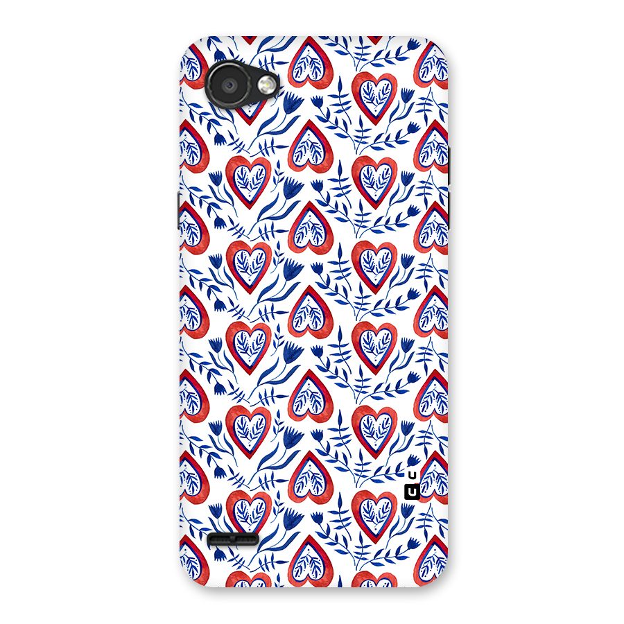 Wrapping Hearts Pattern Back Case for LG Q6