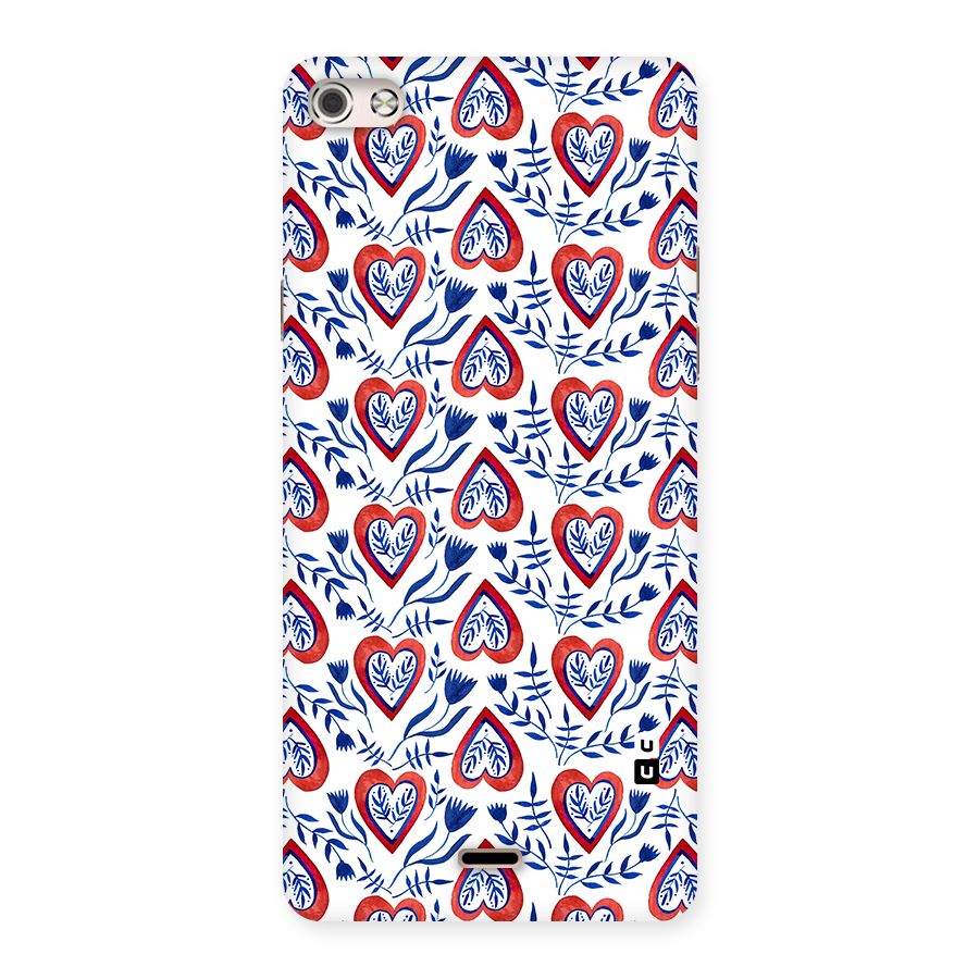Wrapping Hearts Pattern Back Case for Micromax Canvas Silver 5