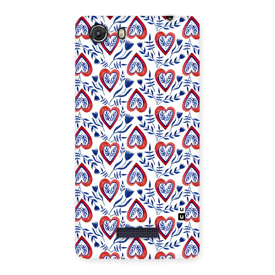 Wrapping Hearts Pattern Back Case for Micromax Unite 3