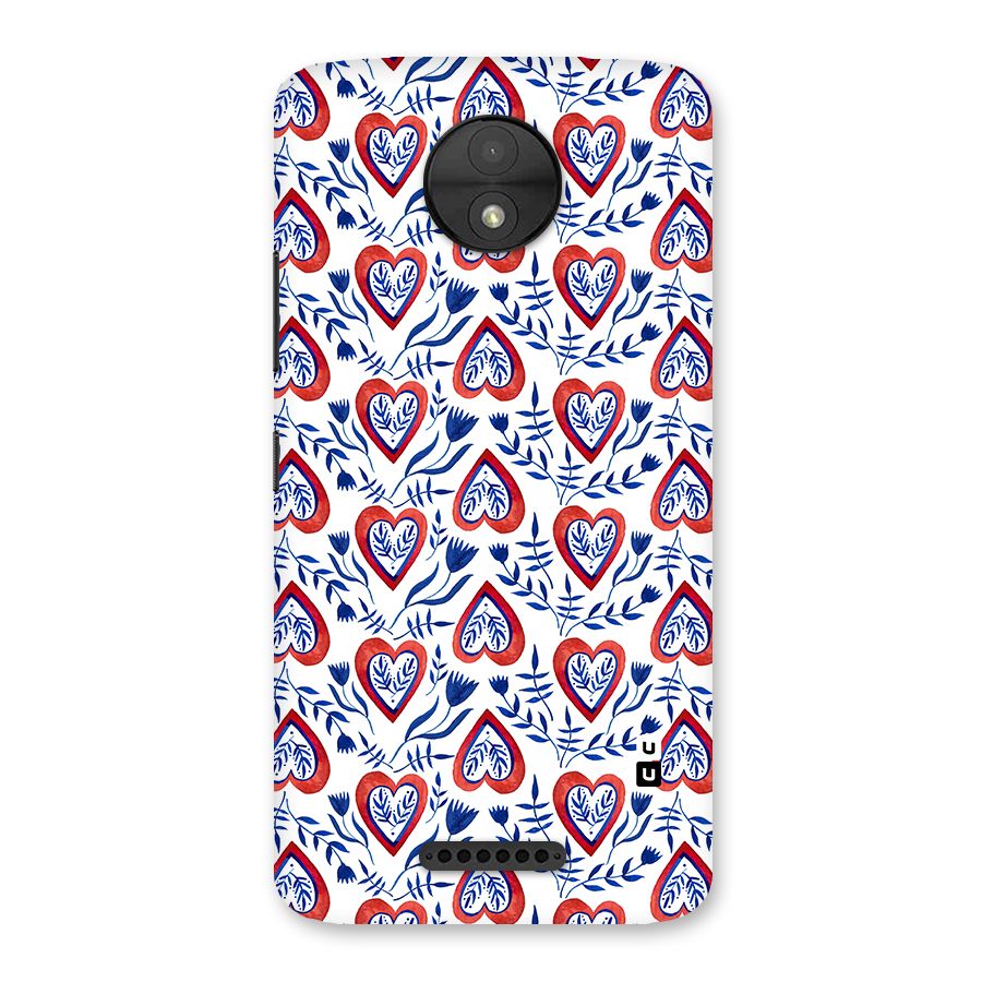 Wrapping Hearts Pattern Back Case for Moto C
