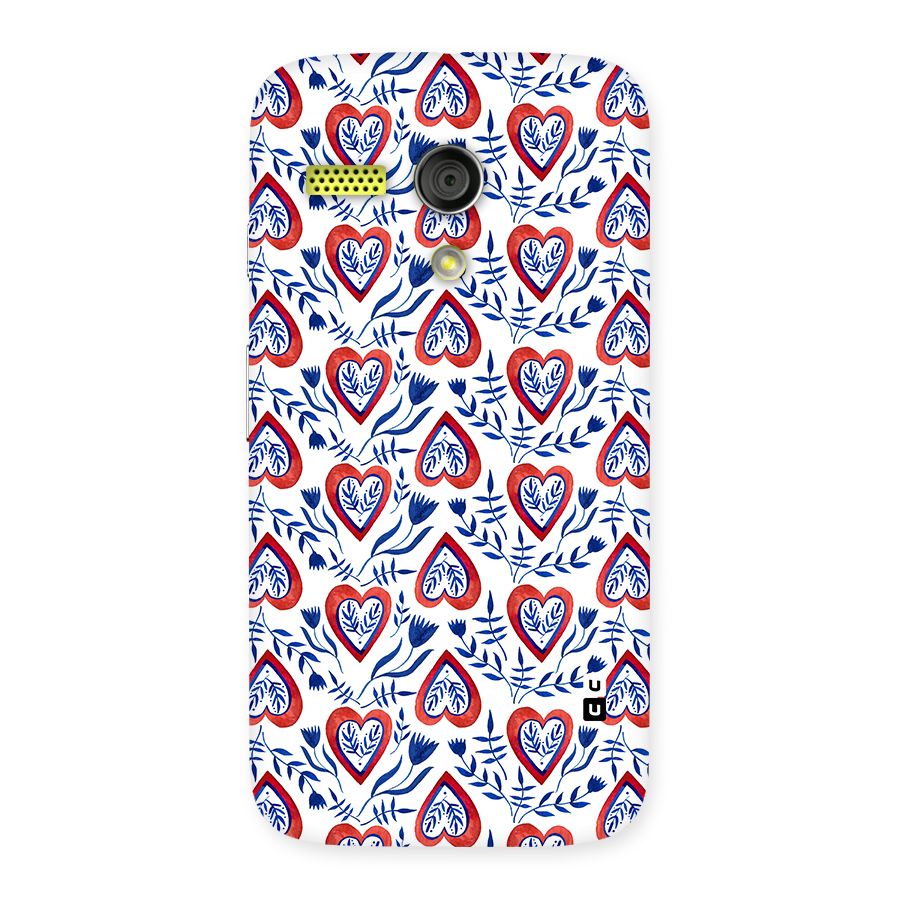 Wrapping Hearts Pattern Back Case for Moto G