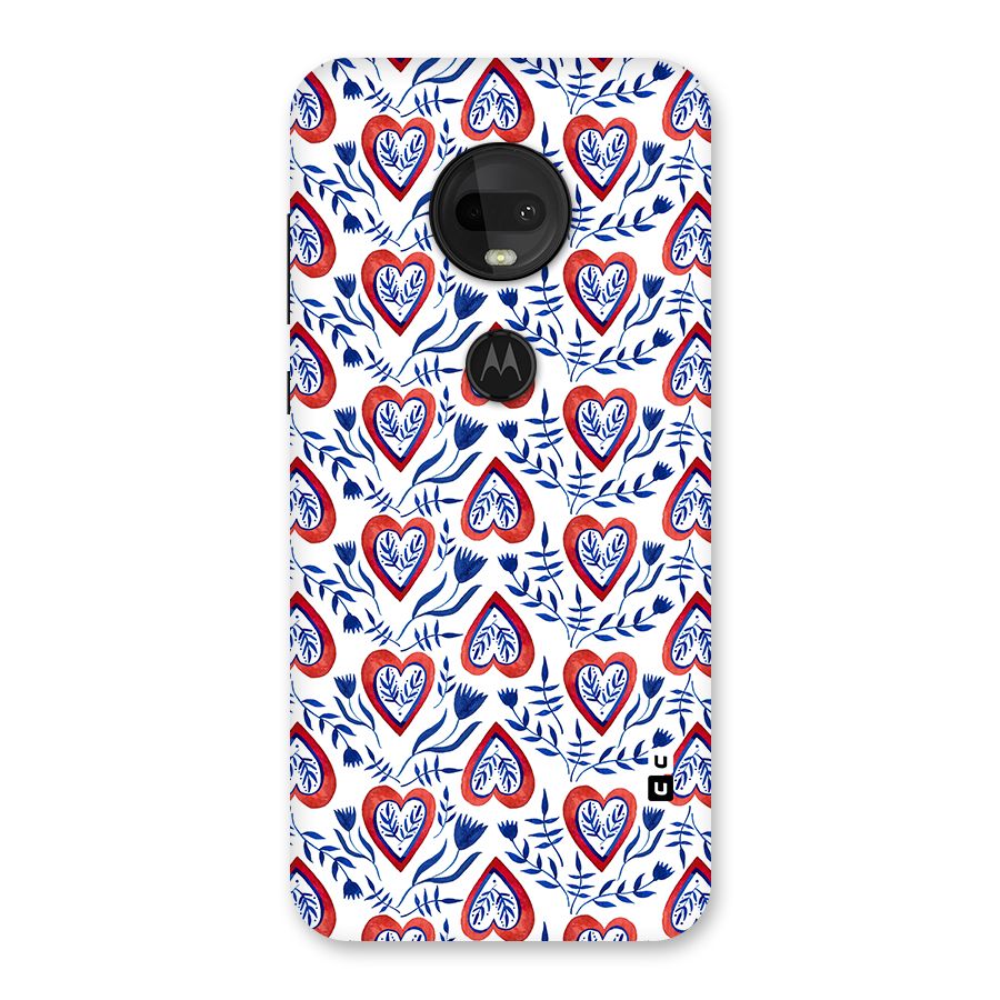 Wrapping Hearts Pattern Back Case for Moto G7