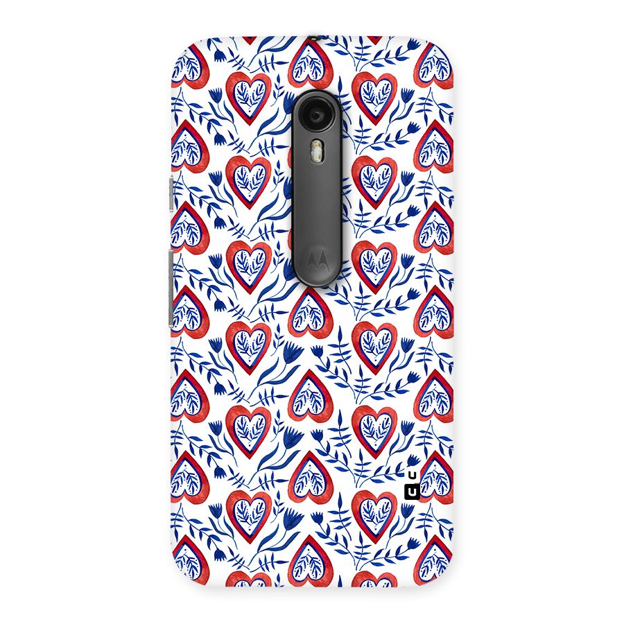 Wrapping Hearts Pattern Back Case for Moto G Turbo