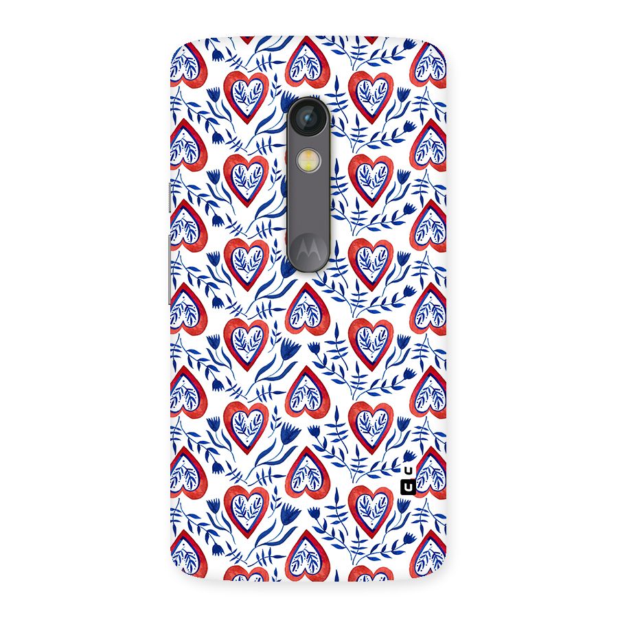 Wrapping Hearts Pattern Back Case for Moto X Play
