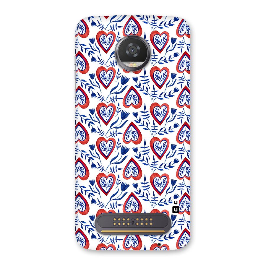 Wrapping Hearts Pattern Back Case for Moto Z2 Play