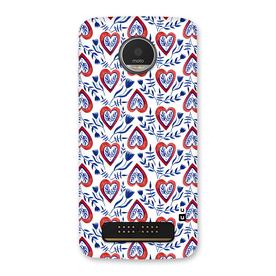 Wrapping Hearts Pattern Back Case for Moto Z Play