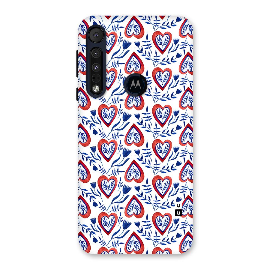 Wrapping Hearts Pattern Back Case for Motorola One Macro