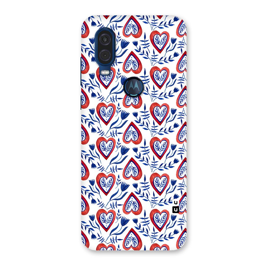 Wrapping Hearts Pattern Back Case for Motorola One Vision