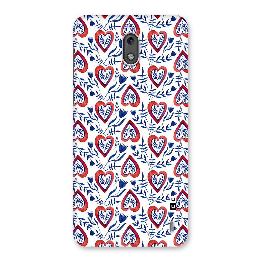 Wrapping Hearts Pattern Back Case for Nokia 2