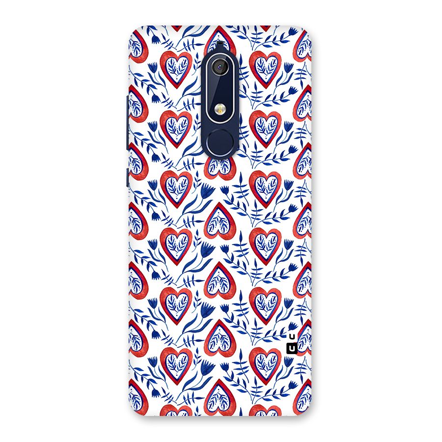 Wrapping Hearts Pattern Back Case for Nokia 5.1