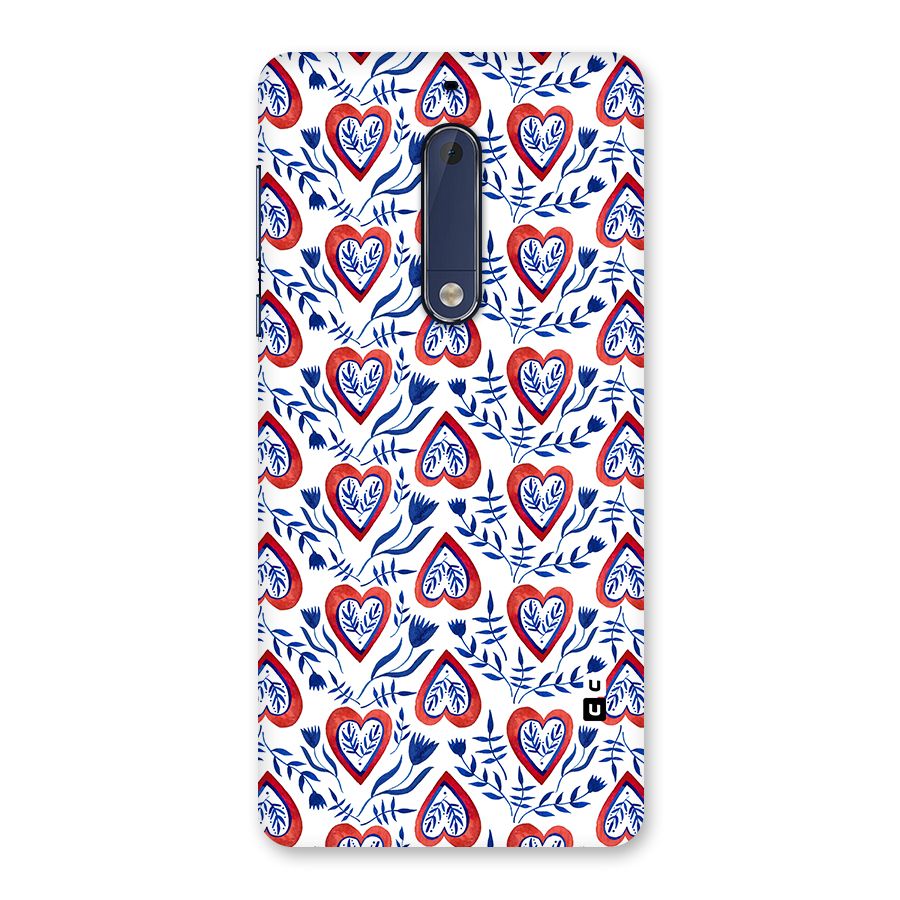 Wrapping Hearts Pattern Back Case for Nokia 5