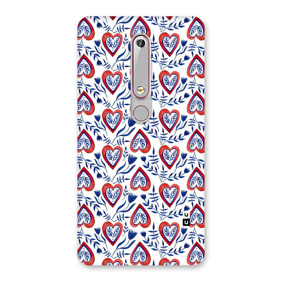 Wrapping Hearts Pattern Back Case for Nokia 6.1