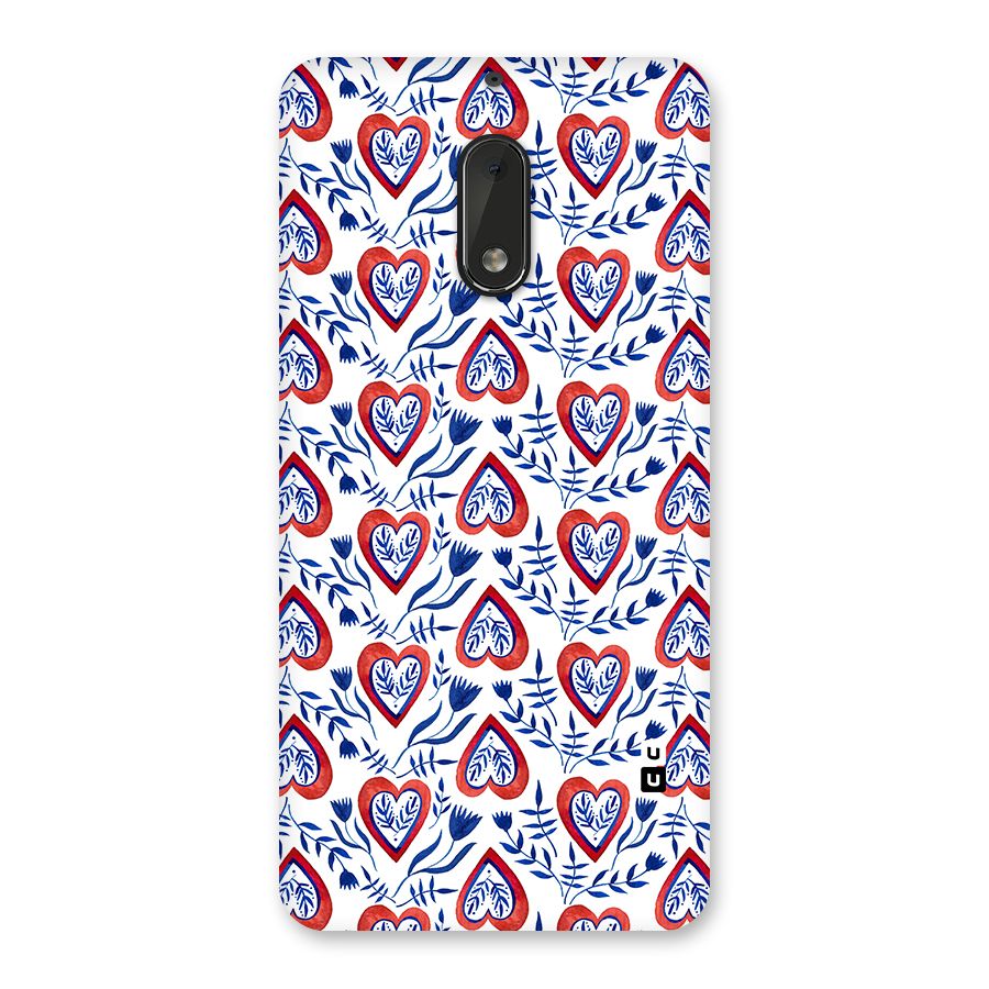 Wrapping Hearts Pattern Back Case for Nokia 6