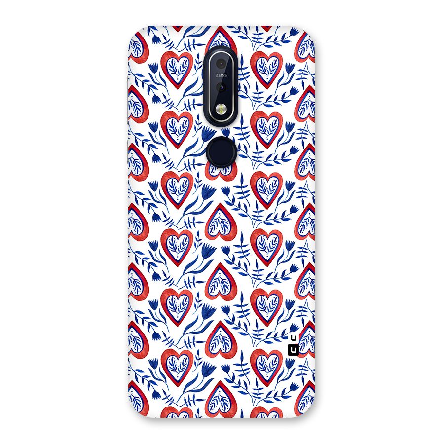 Wrapping Hearts Pattern Back Case for Nokia 7.1