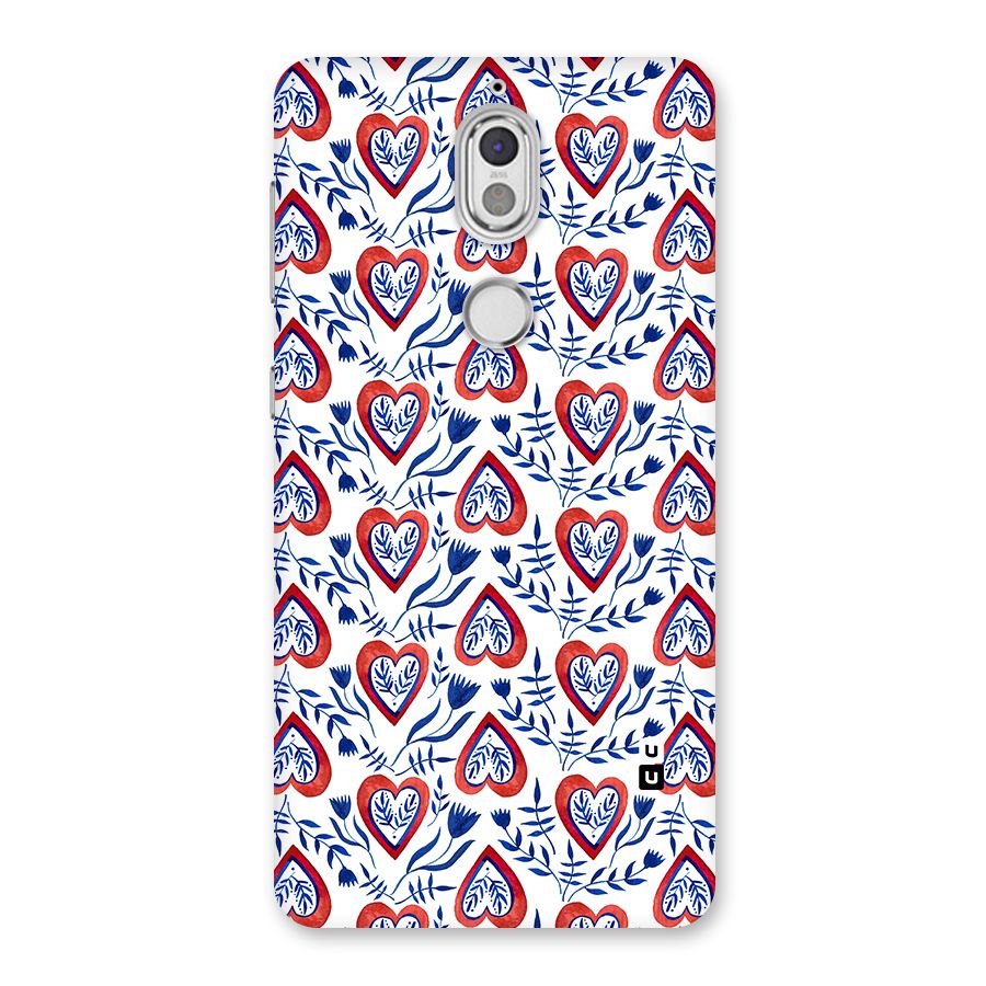 Wrapping Hearts Pattern Back Case for Nokia 7