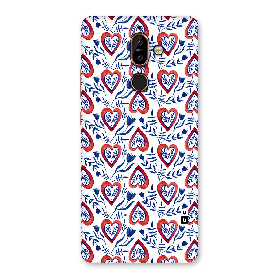 Wrapping Hearts Pattern Back Case for Nokia 7 Plus