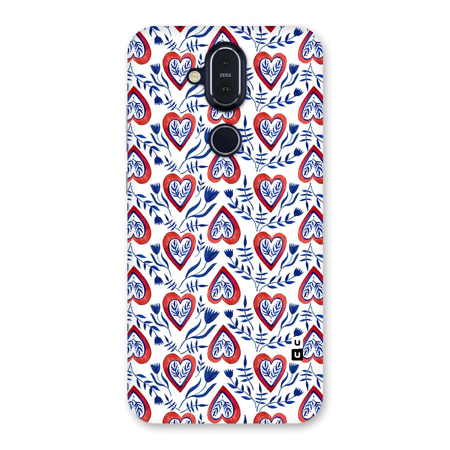 Wrapping Hearts Pattern Back Case for Nokia 8.1