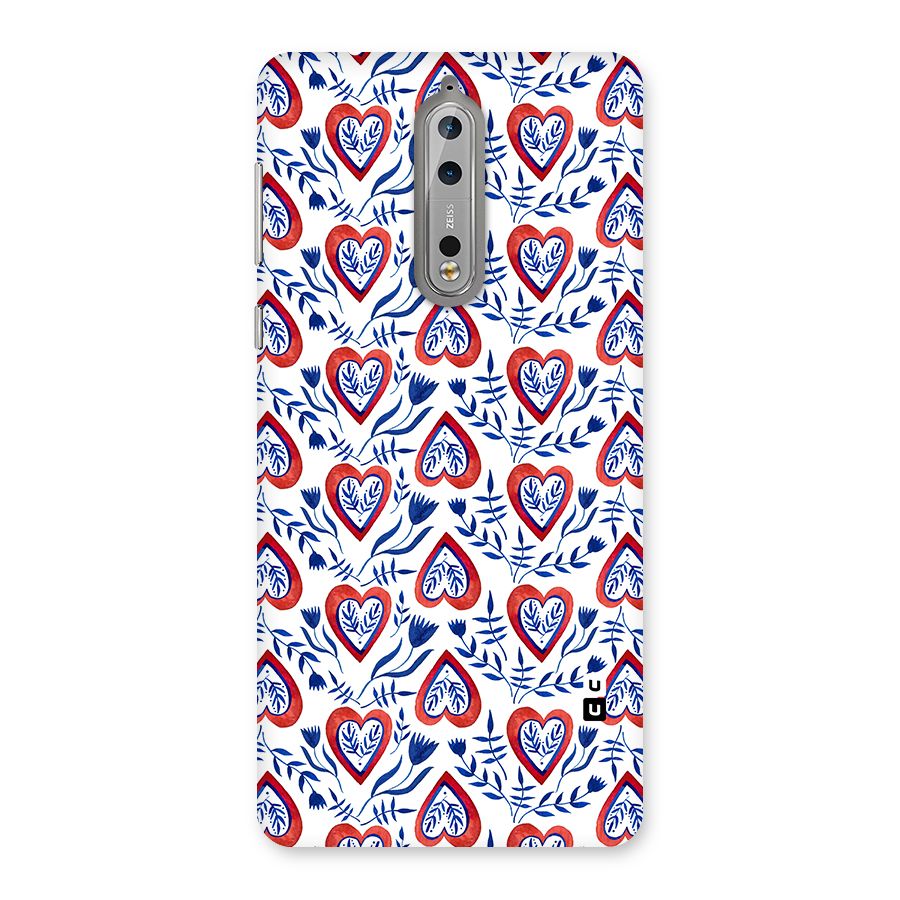 Wrapping Hearts Pattern Back Case for Nokia 8