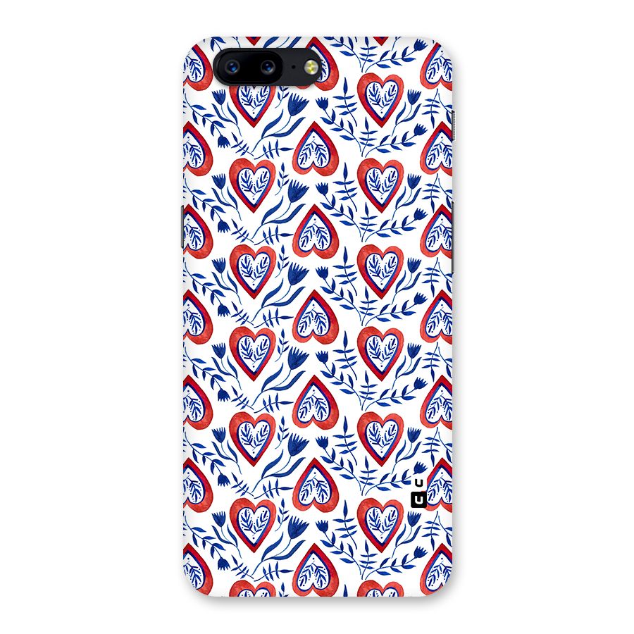 Wrapping Hearts Pattern Back Case for OnePlus 5