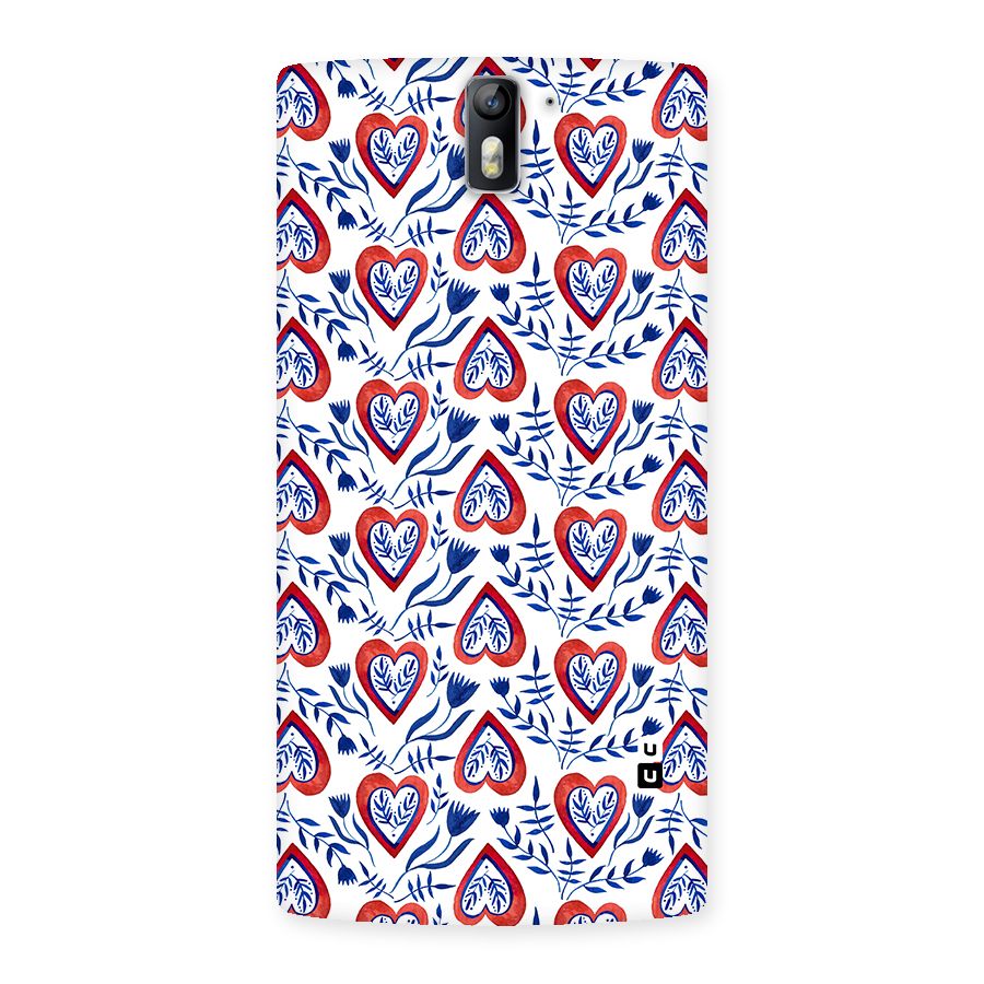 Wrapping Hearts Pattern Back Case for One Plus One