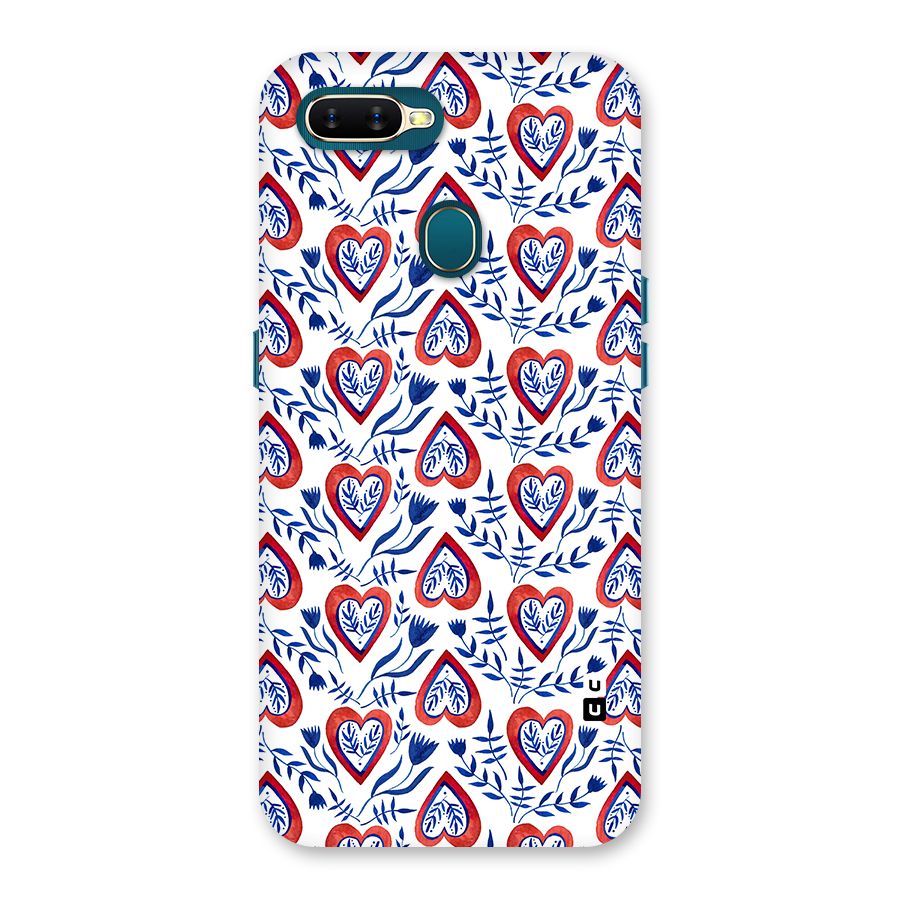 Wrapping Hearts Pattern Back Case for Oppo A12