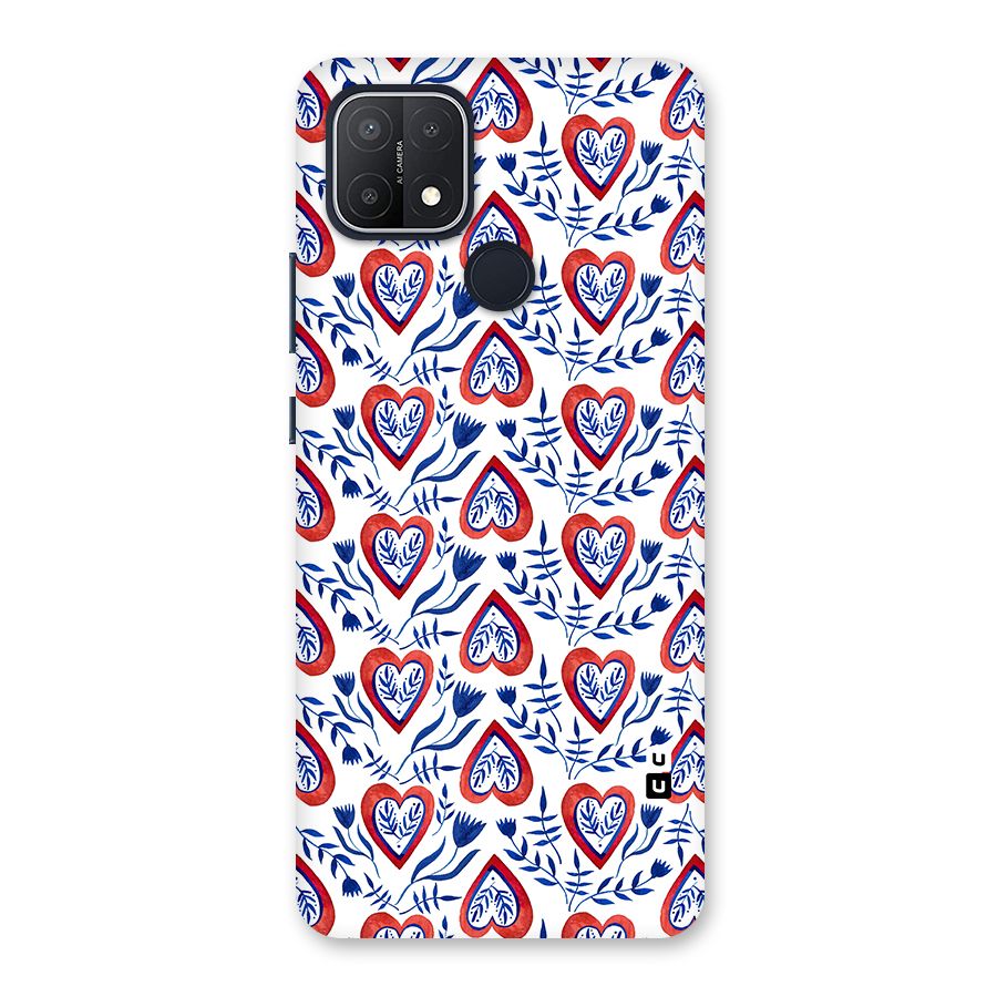 Wrapping Hearts Pattern Back Case for Oppo A15
