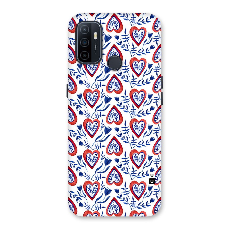 Wrapping Hearts Pattern Back Case for Oppo A53
