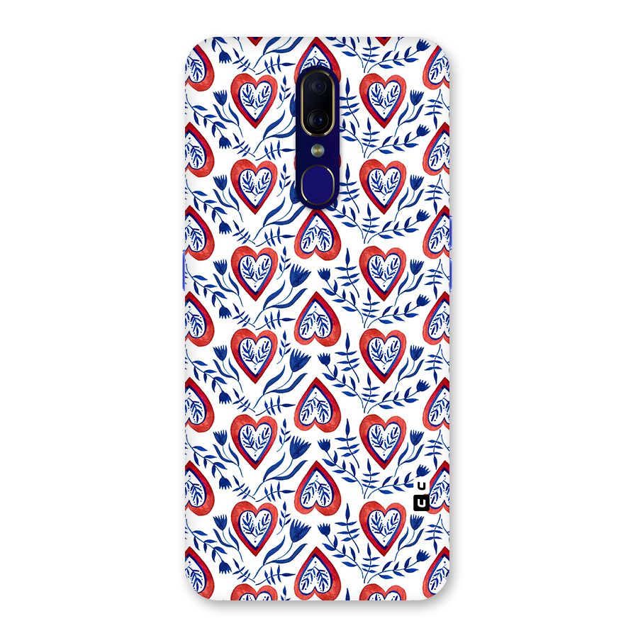 Wrapping Hearts Pattern Back Case for Oppo F11