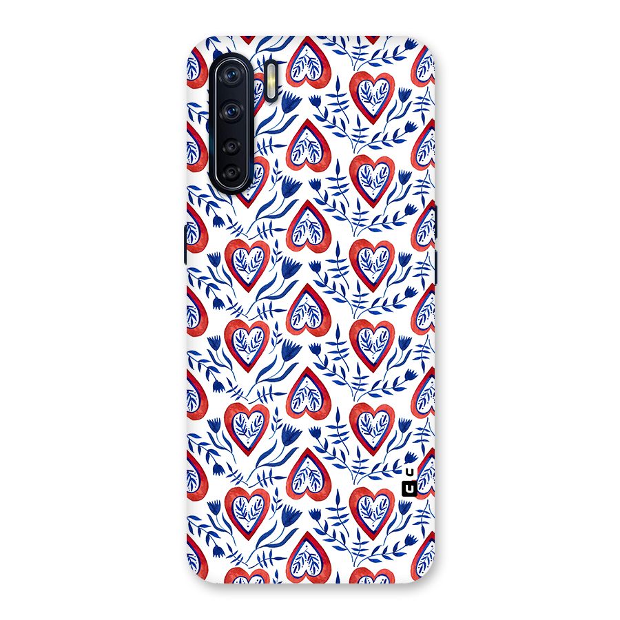 Wrapping Hearts Pattern Back Case for Oppo F15