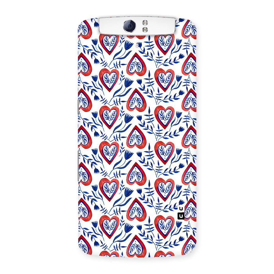 Wrapping Hearts Pattern Back Case for Oppo N1