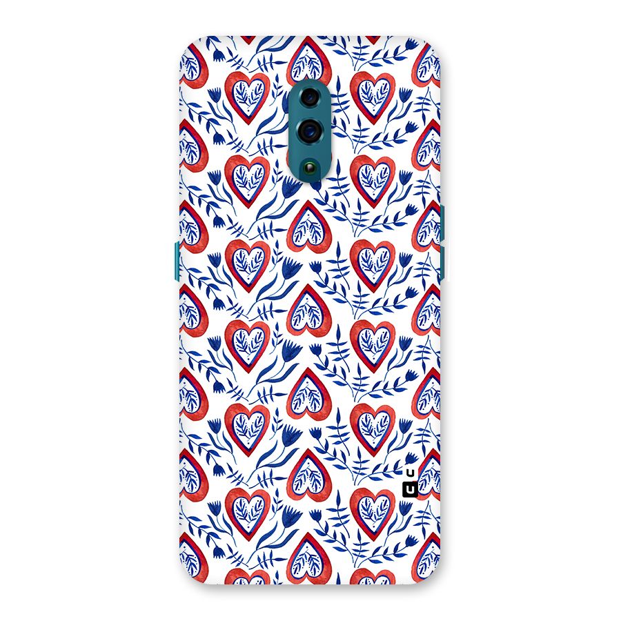 Wrapping Hearts Pattern Back Case for Oppo Reno