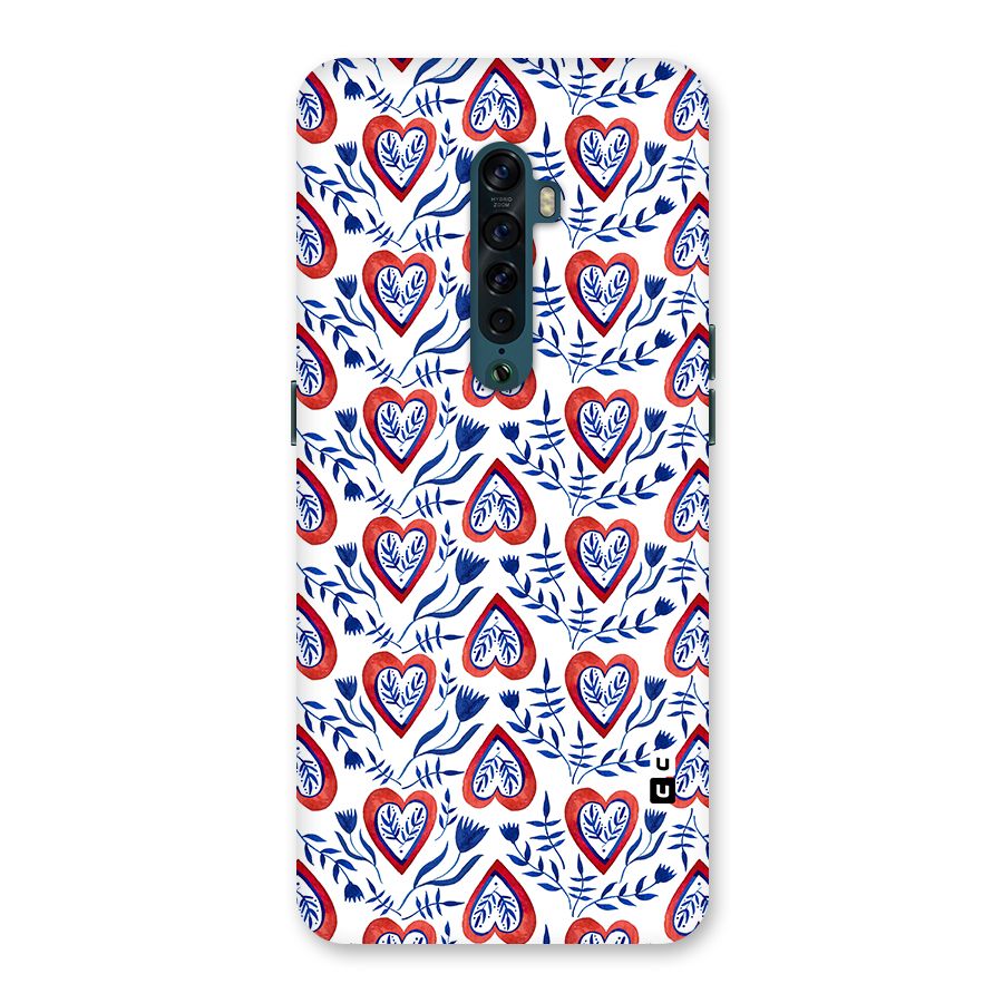 Wrapping Hearts Pattern Back Case for Oppo Reno2